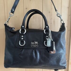 Coach 12937 Vintage y2k Madison Sabrina Satchel Bag purse 2WAY Leather Black